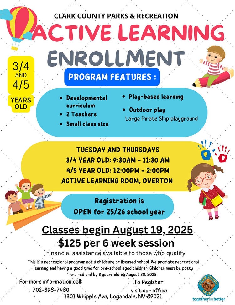 Active Learning program at Logandale Recreation Center, Picture