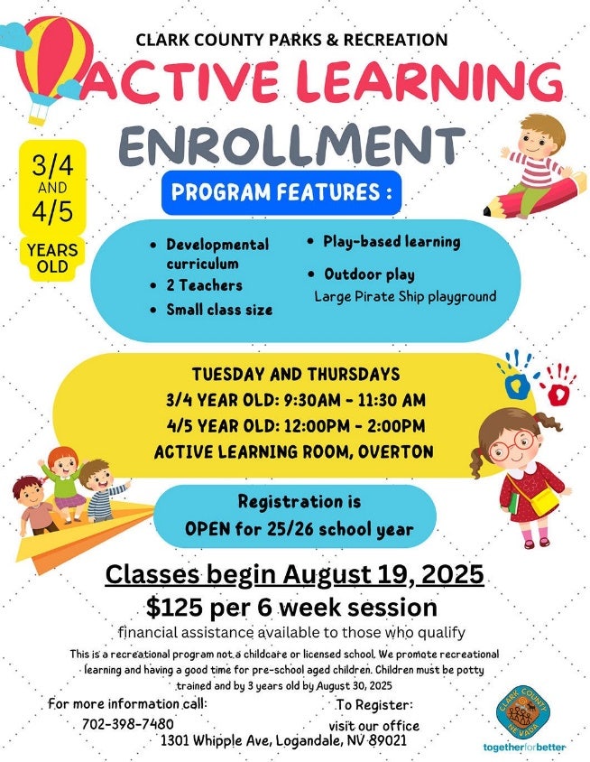Active Learning program at Logandale Recreation Center, Picture