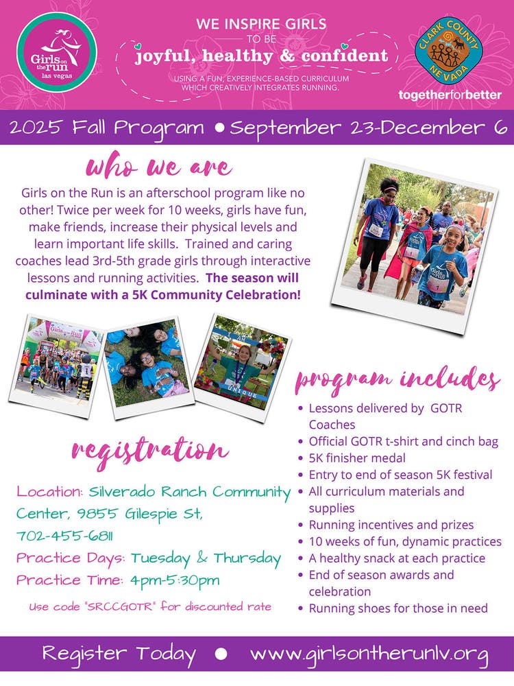 Flyer for Girls on the Run program
