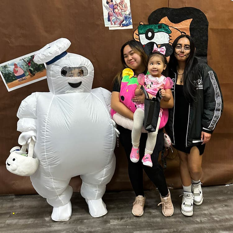 Inflatable Costume with Group Posing