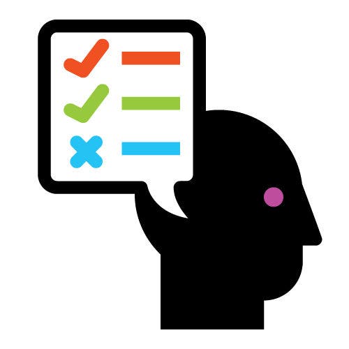 Checklist icon with colorful ticks