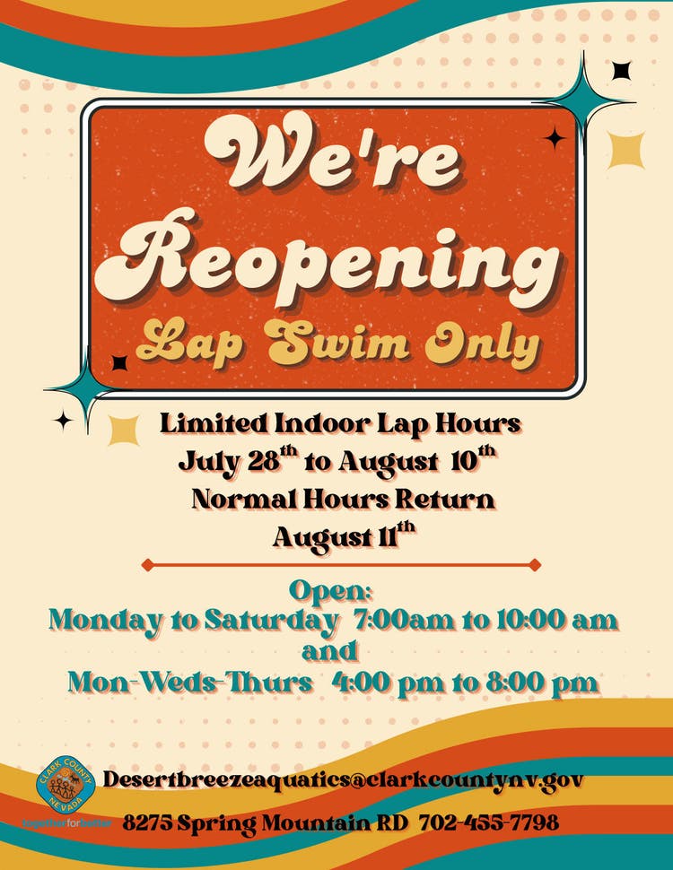 Limited Indoor Lap Hours coming soon